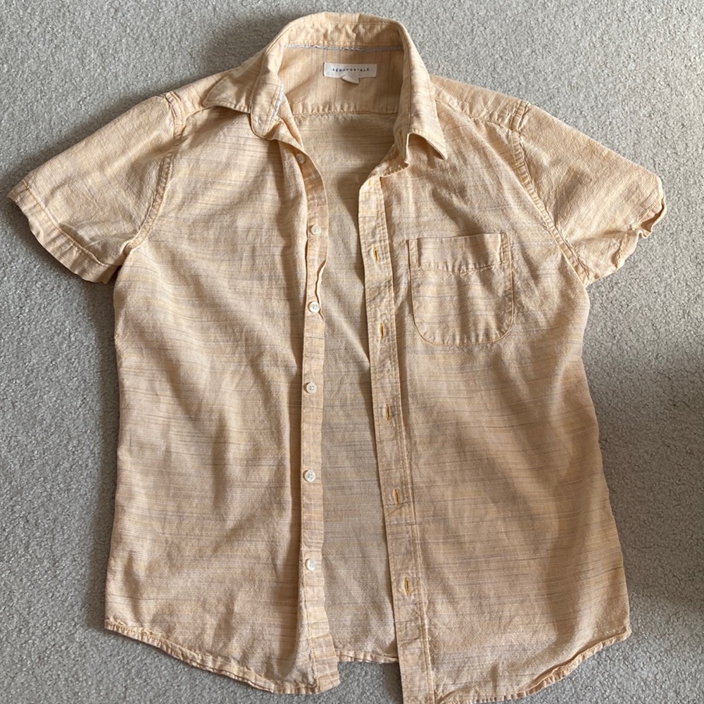 Aeropostale Yellow Button Down Size S